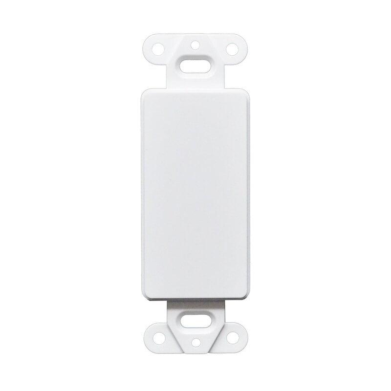 Decorator Blank Wall Plate - White